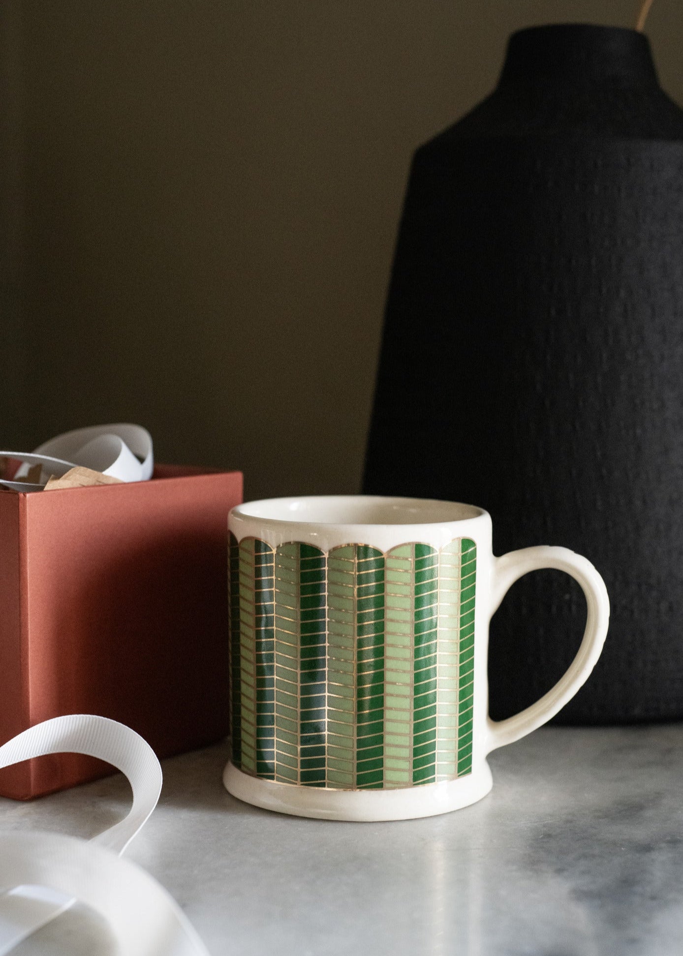 The Green Egyptian Palm Leaves Mug