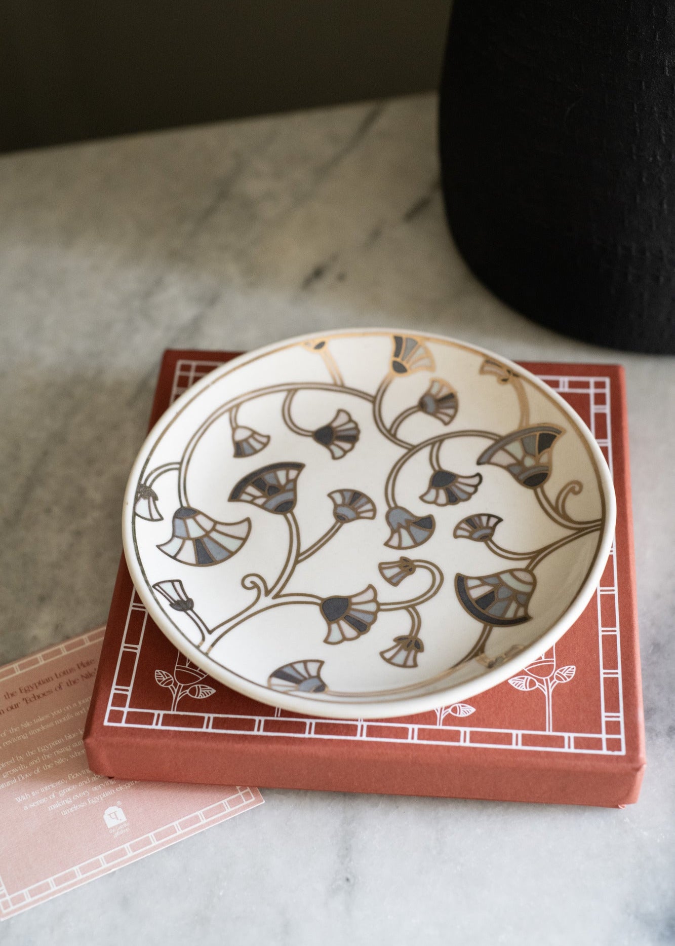 The Blue Egyptian Lotus Plate
