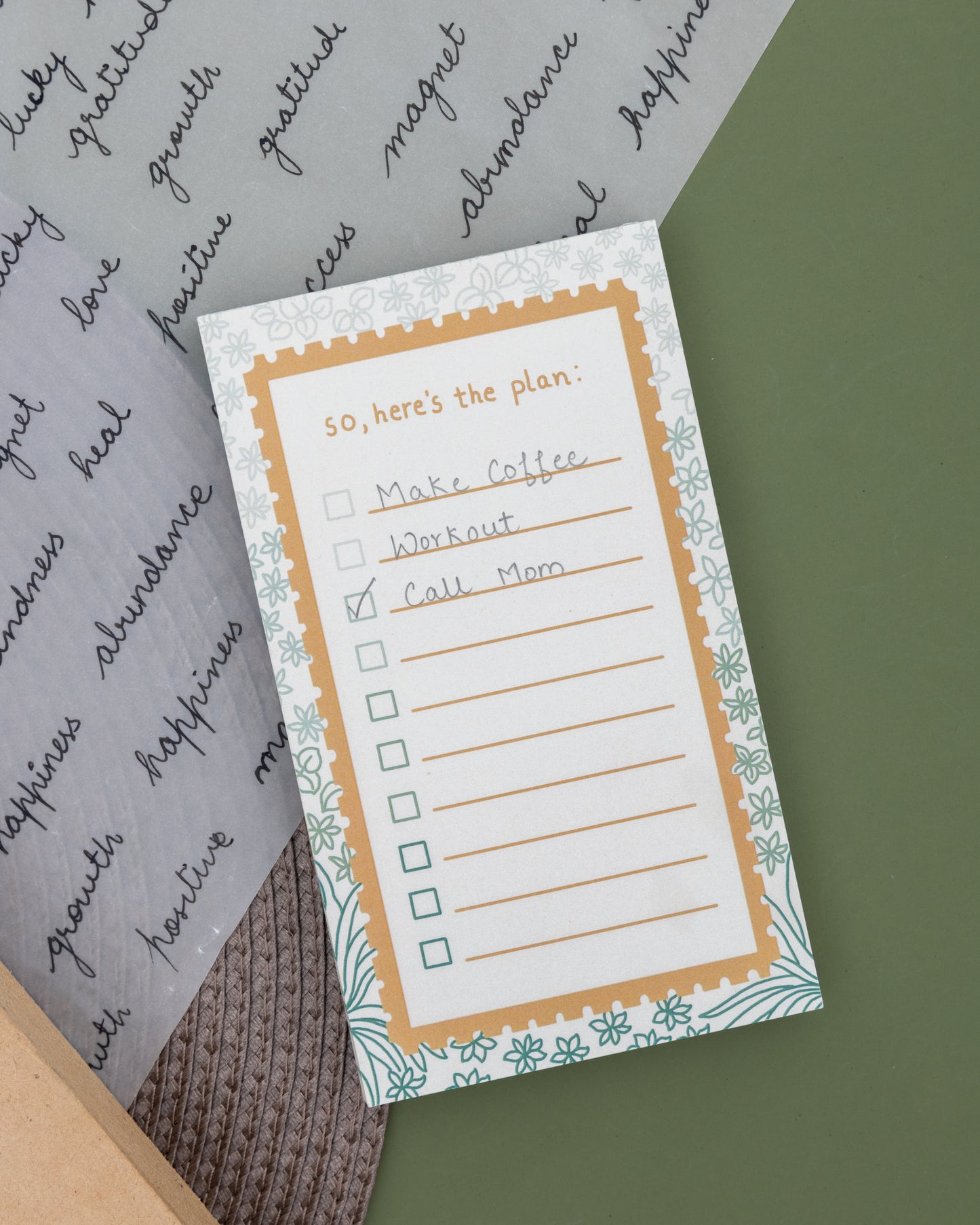 'so here's the plan' notepad
