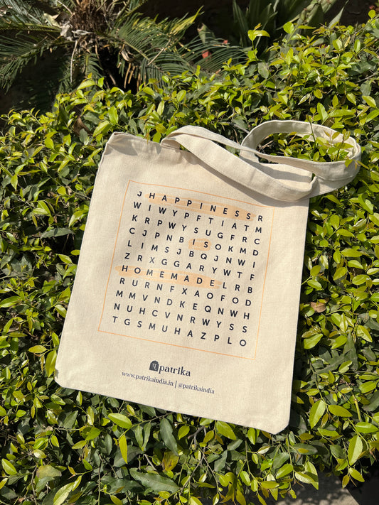 crossword tote bag