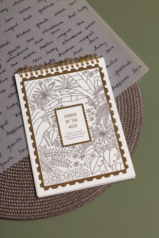 'echoes of the wild' mindful colouring book