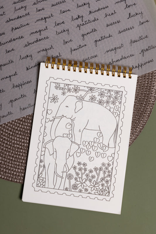 'echoes of the wild' mindful colouring book