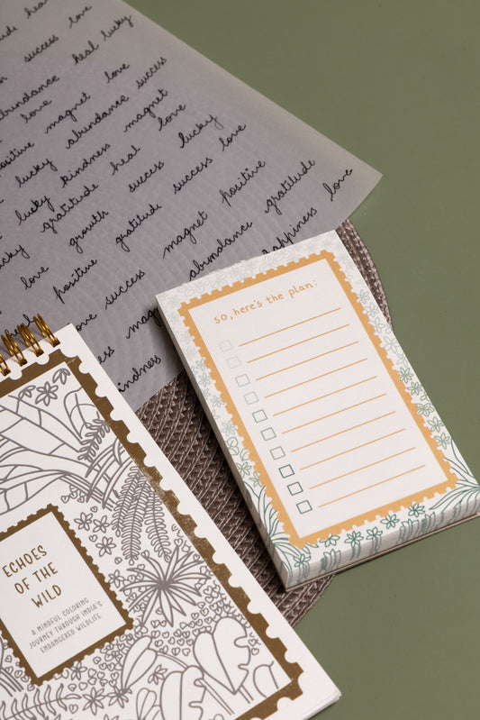 'so here's the plan' notepad