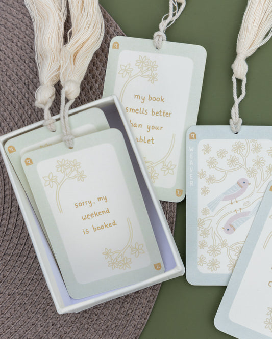 witty & winged bookmarks set
