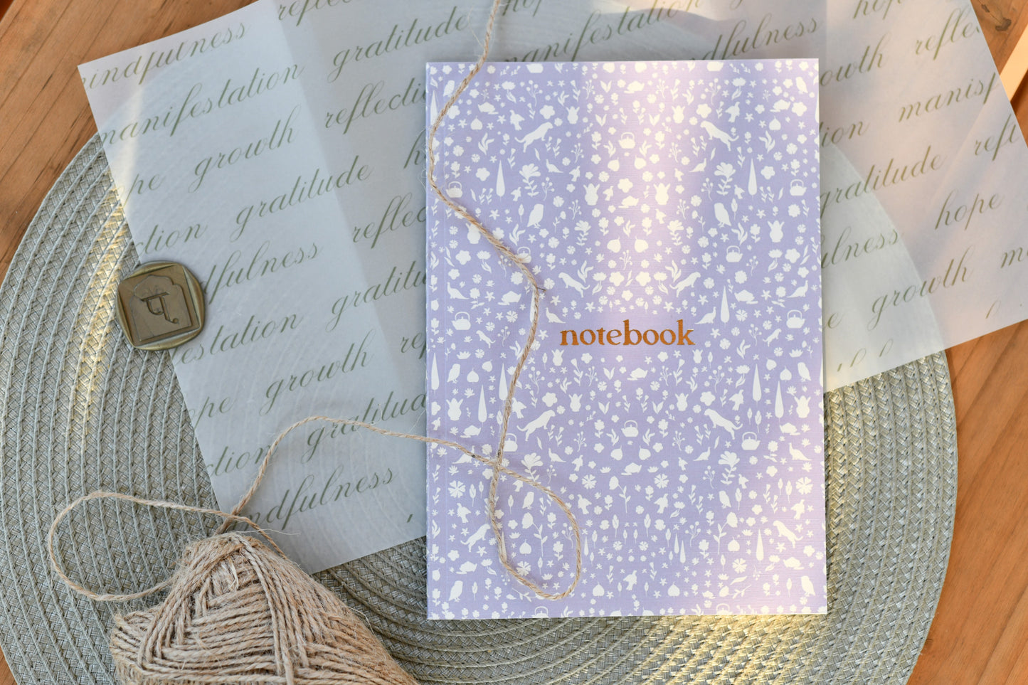 mindfulness themed notebook